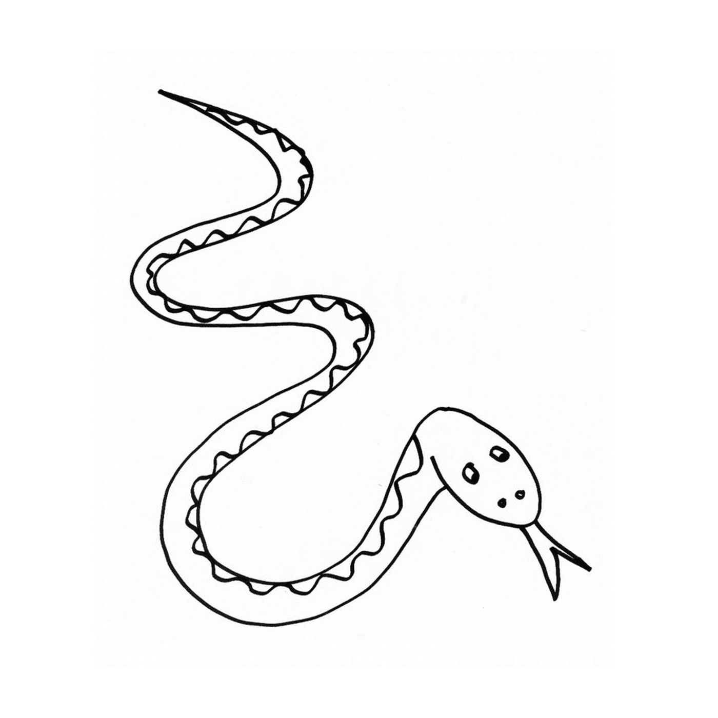   Un serpent dessiné 