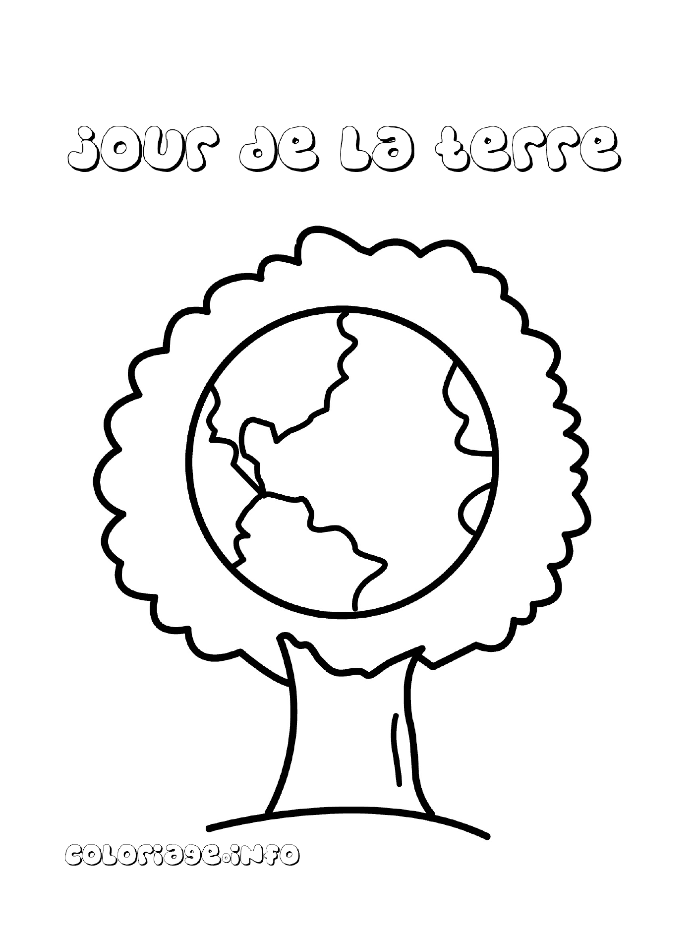   Arbre symbolique pour la Journée de la Terre 