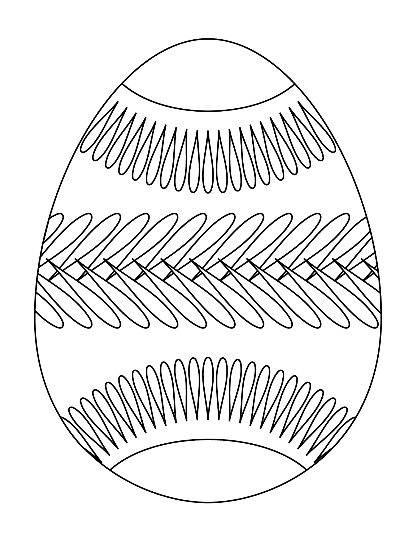   Œuf de Pâques avec motif de ceinture, un œuf décoré 