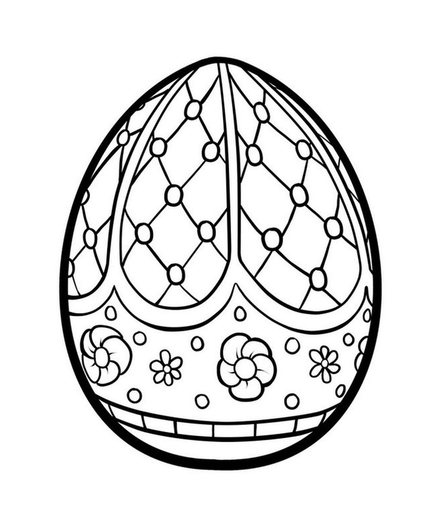   Œuf de Pâques mandala antistress pour adultes, un œuf coloré 