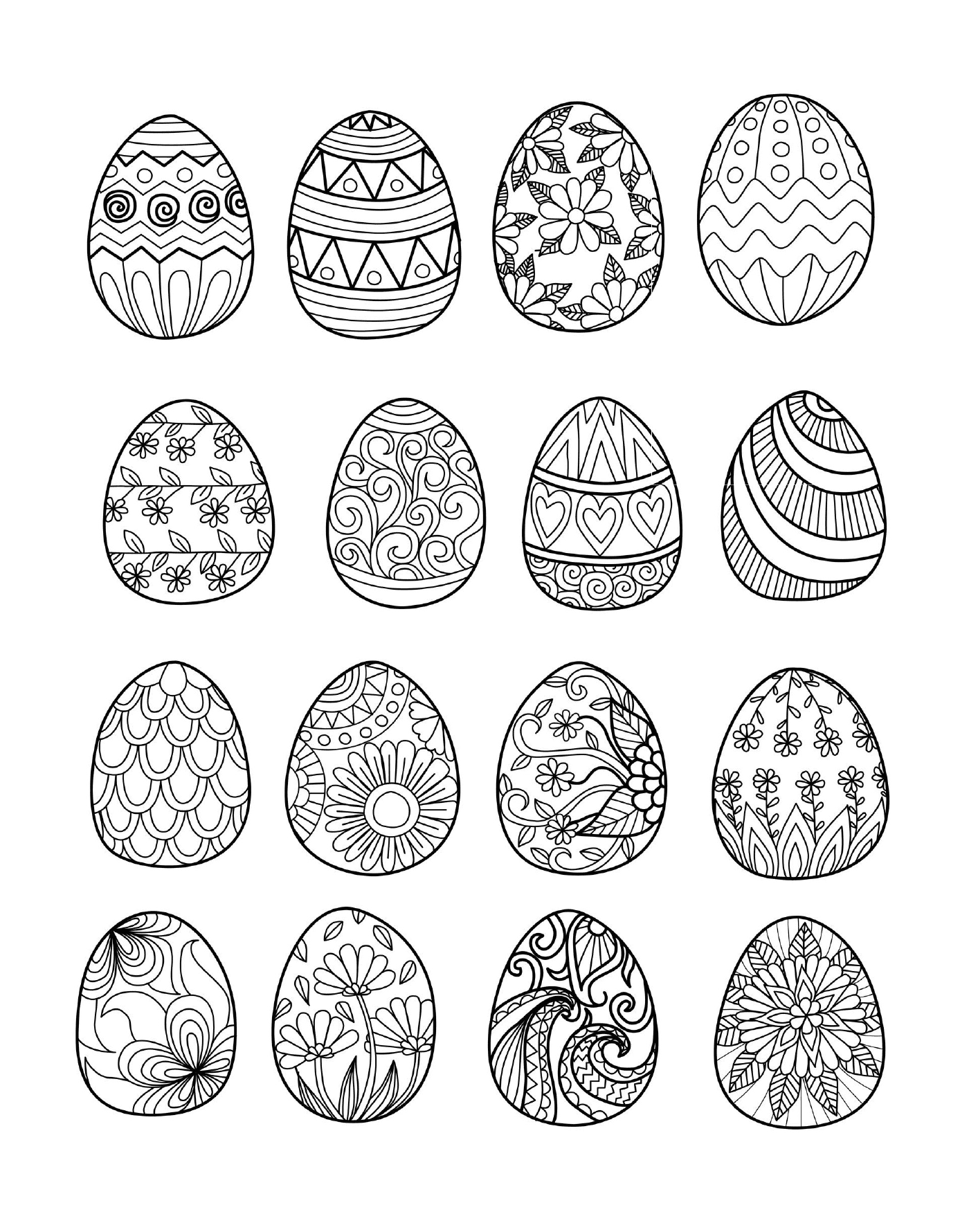   Œufs de Pâques pour adultes 2 par Bimdeedee, un ensemble d'œufs colorés 