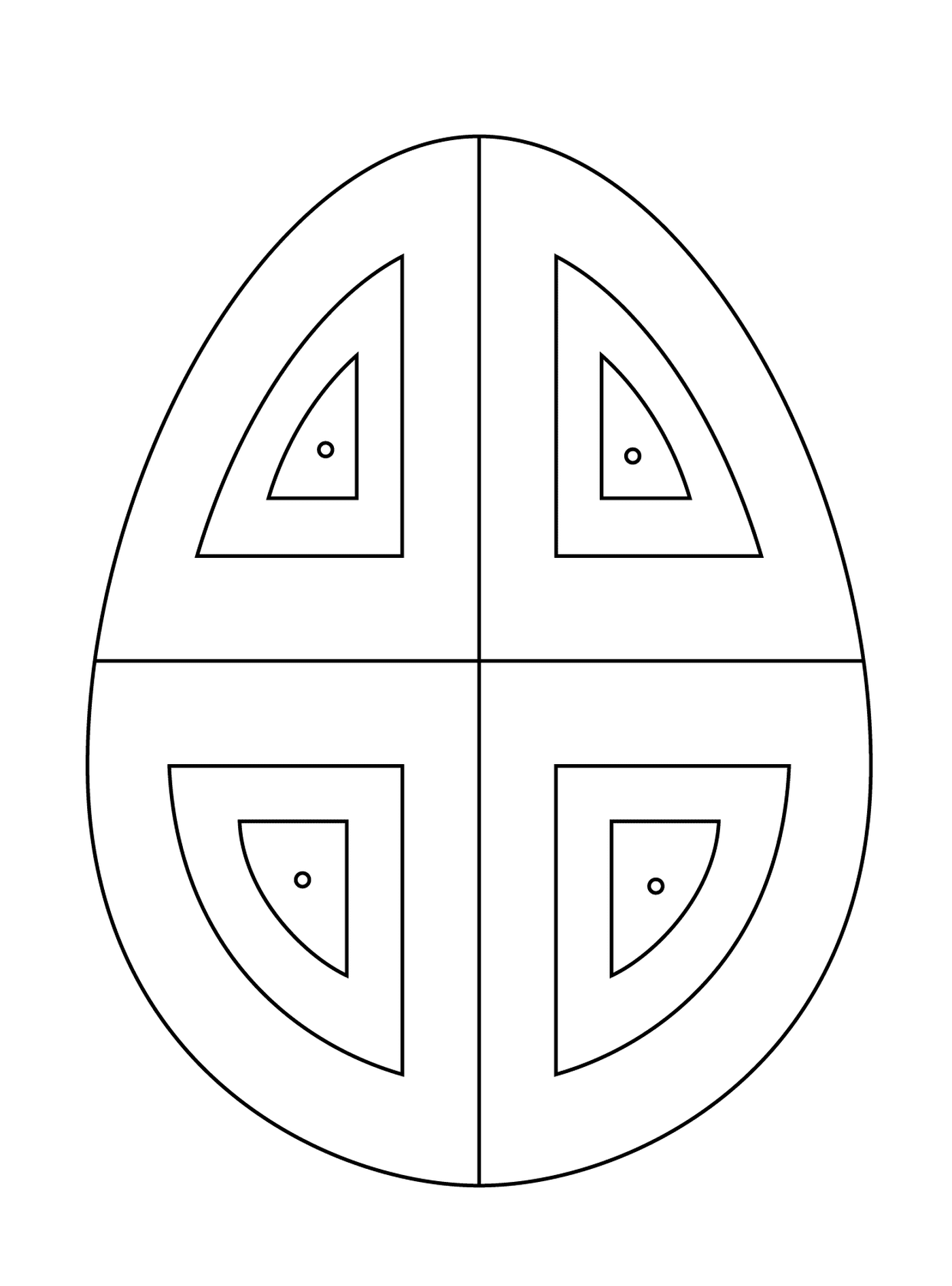   Oeuf de Pâques avec motif abstrait 