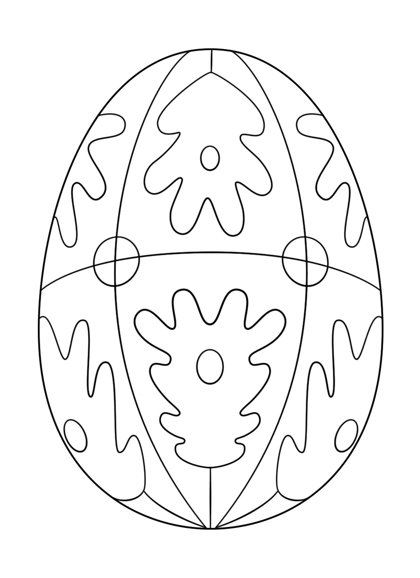   Oeuf de Pâques avec motif géométrique 