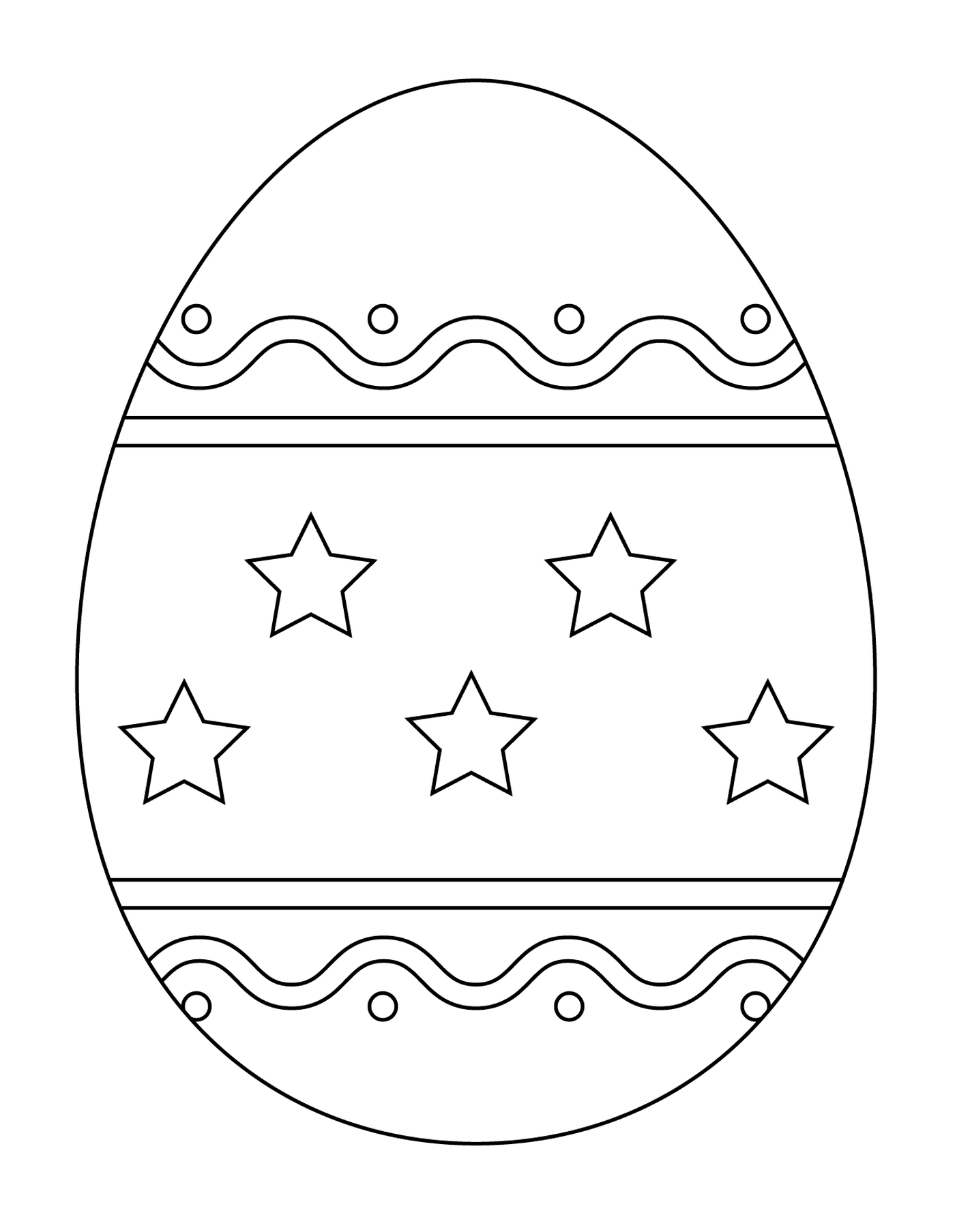   Oeuf de Pâques avec un motif simple 