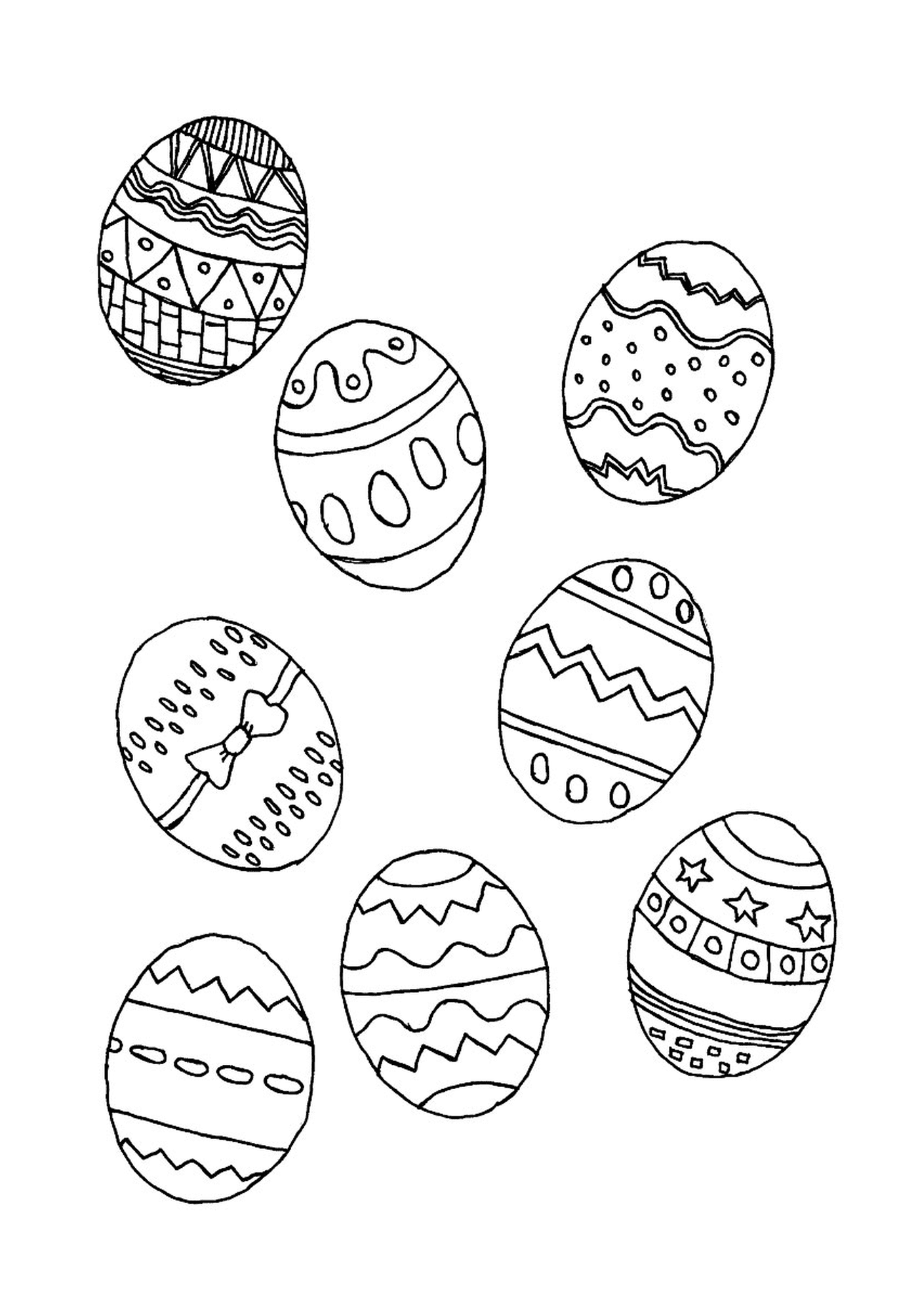   Sélection d'œufs de Pâques 