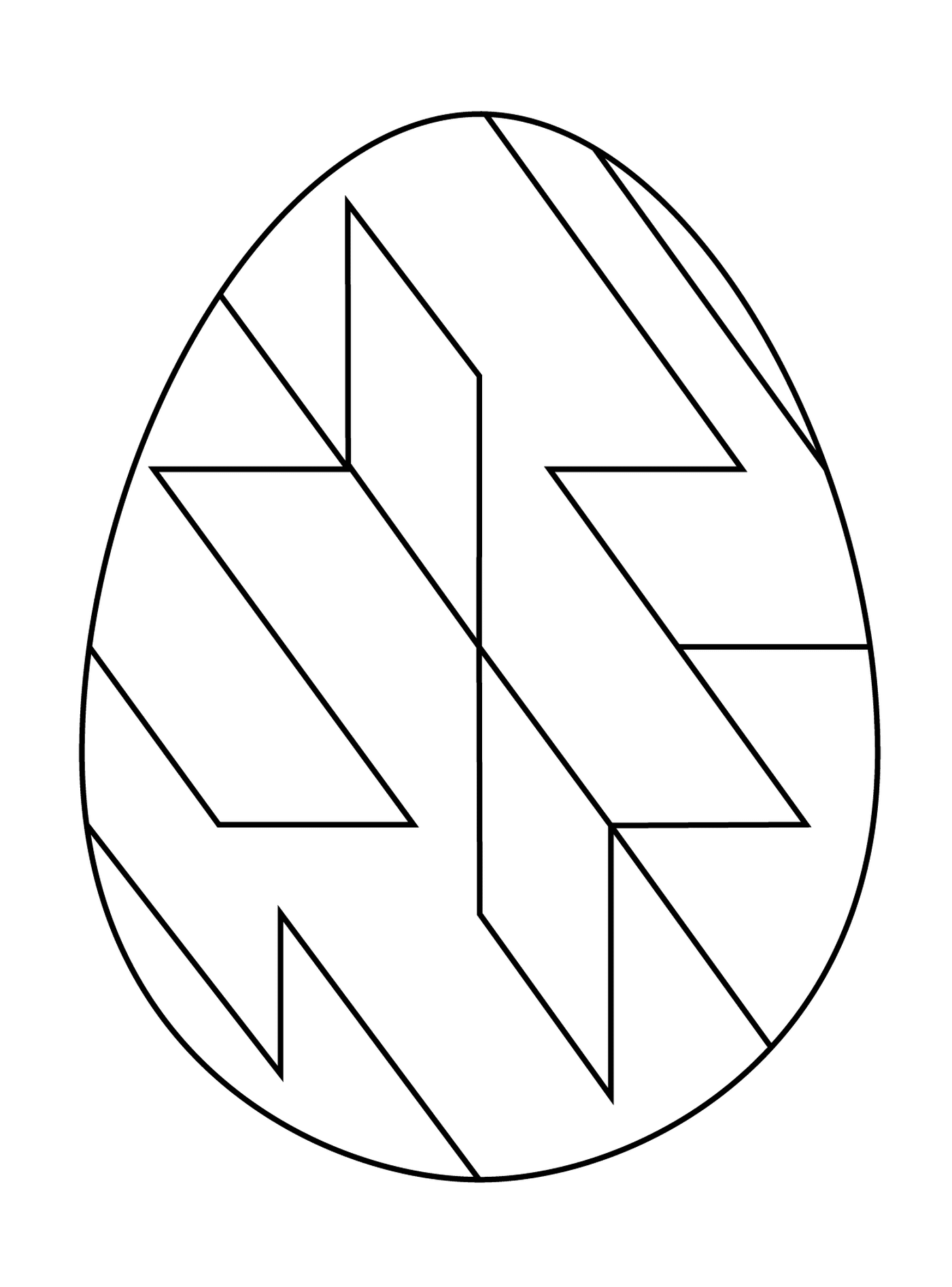   Oeuf de Pâques avec un motif géométrique abstrait 