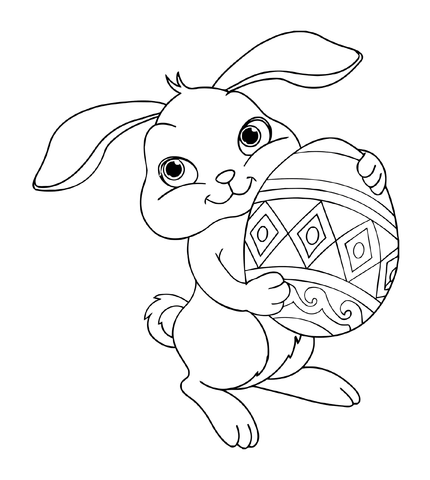   Un lapin de Pâques joyeux 