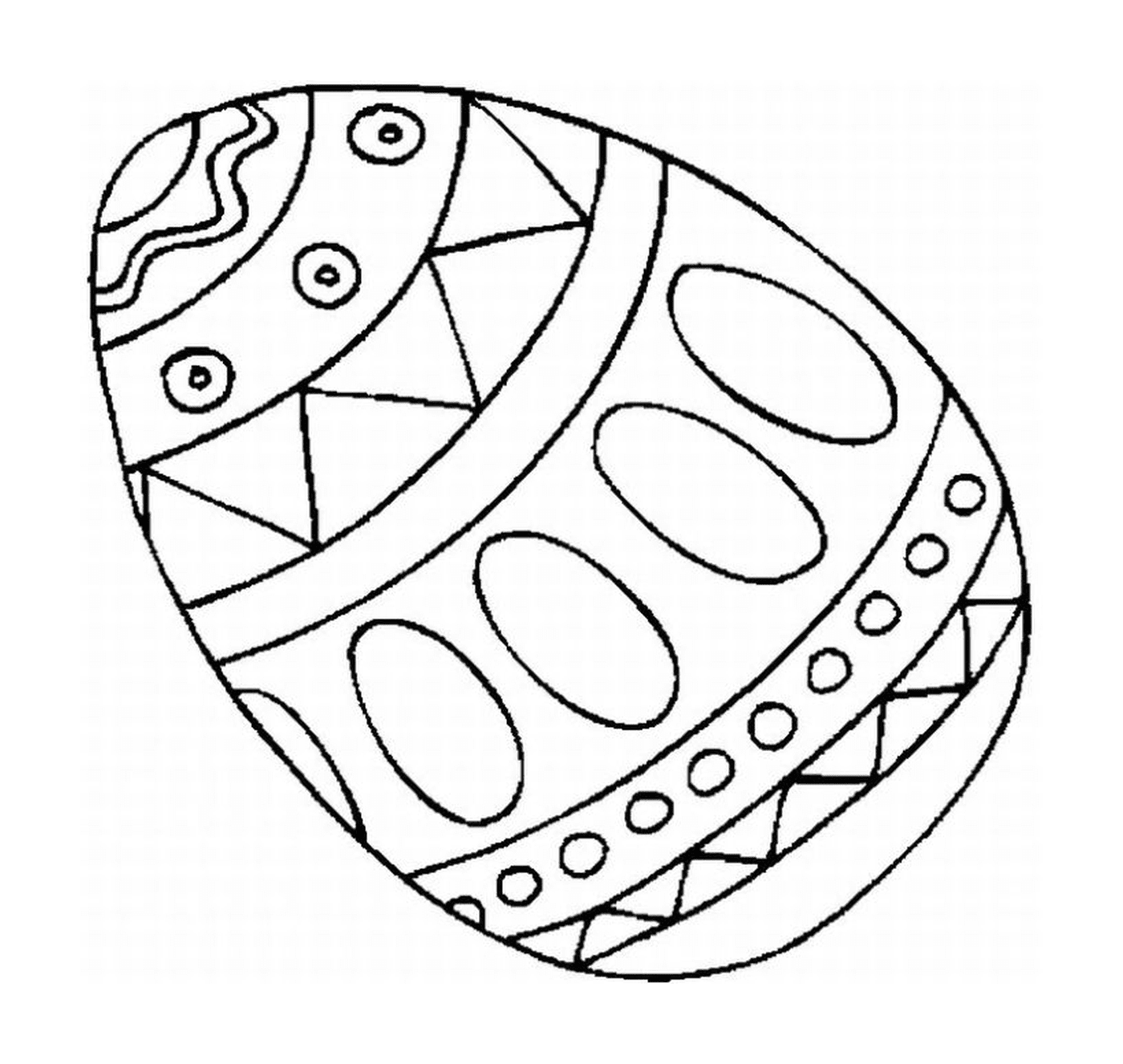   Un œuf de Pâques à colorier pour les enfants 