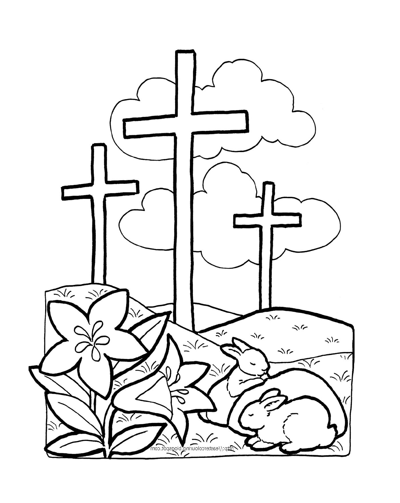   Une croix et des fleurs 