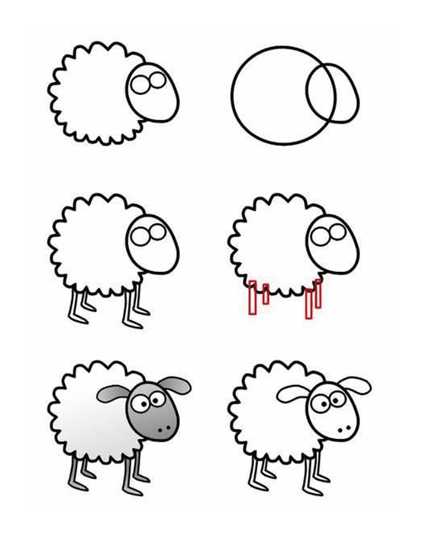   Comment dessiner un mouton étape par étape 