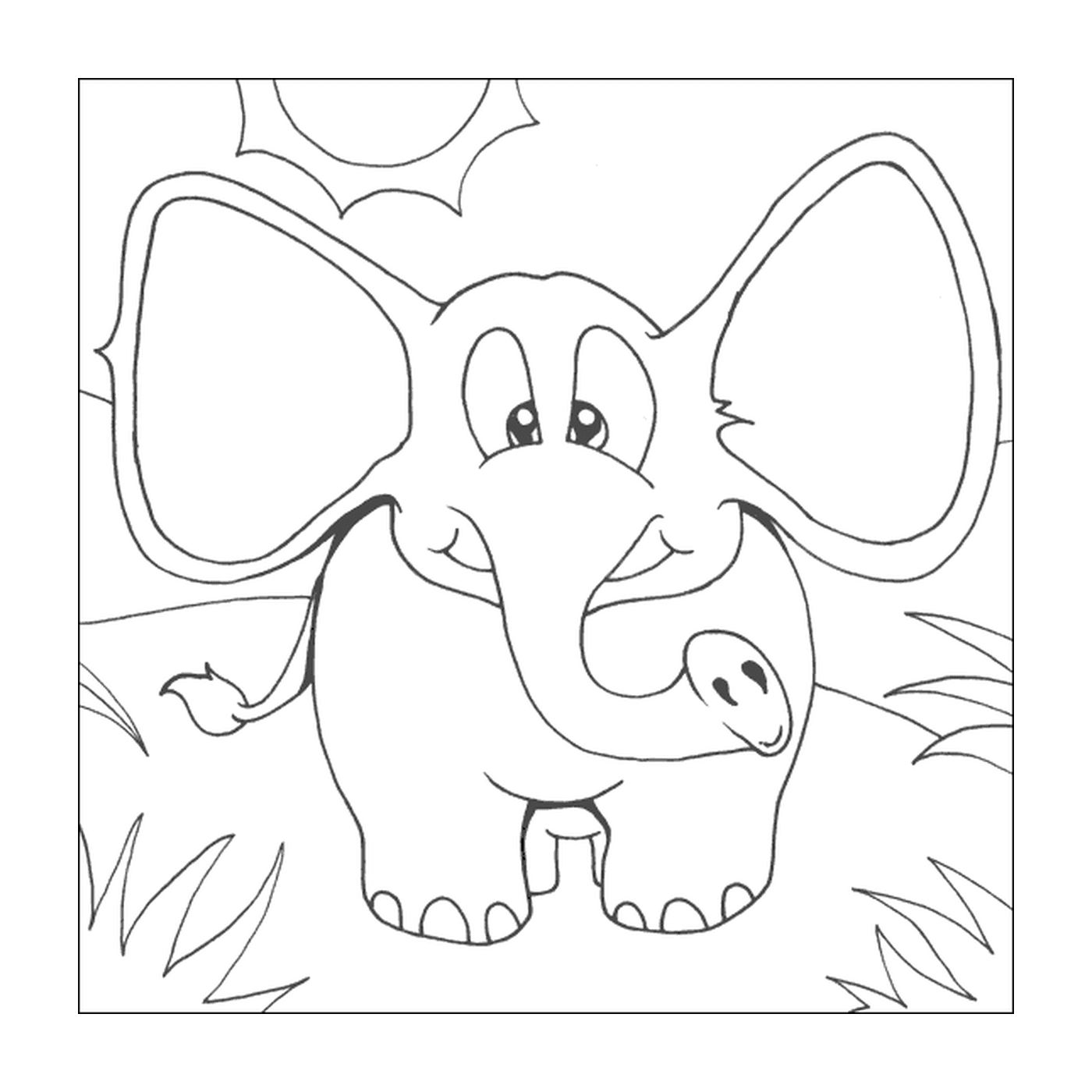   Un éléphant souriant 