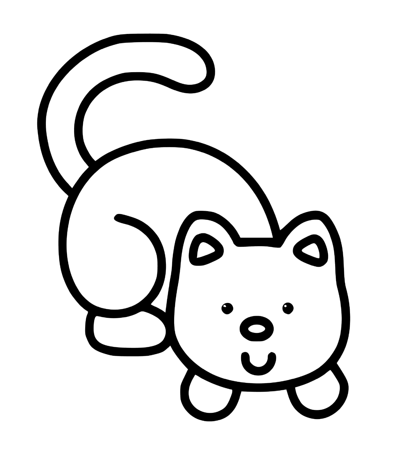   Un chat facile à dessiner pour les enfants de 2 ans 