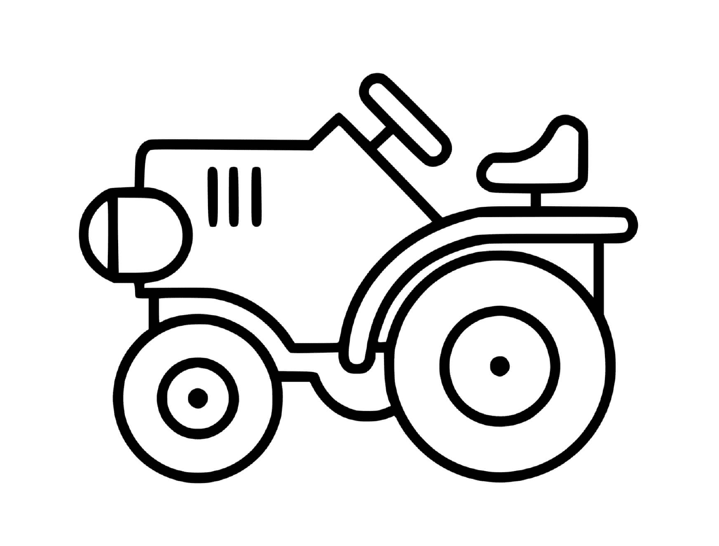   Un tracteur facile à dessiner pour les enfants de 2 ans 