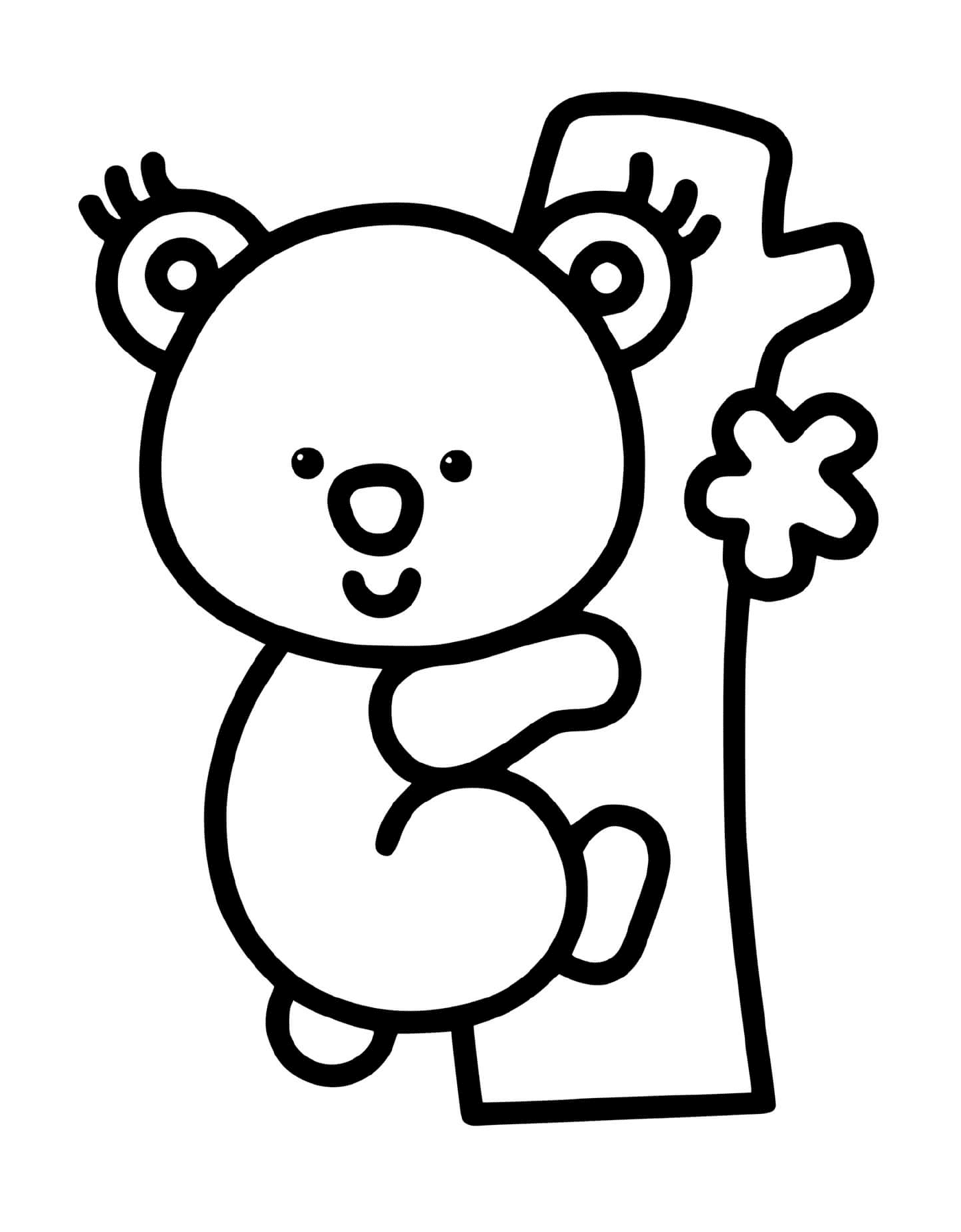   Un panda facile à dessiner pour les enfants de 2 ans 