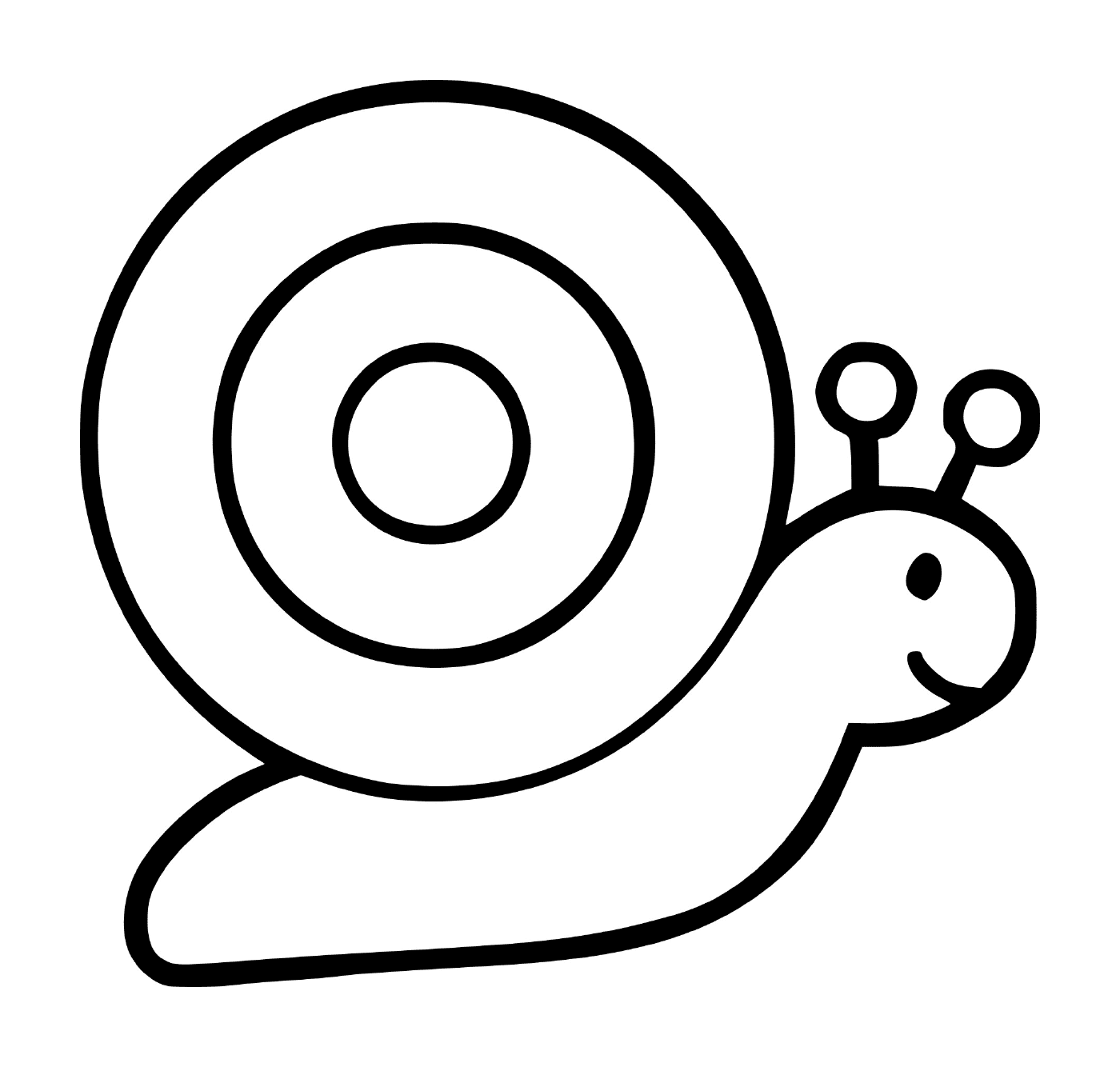   Un escargot facile à dessiner 