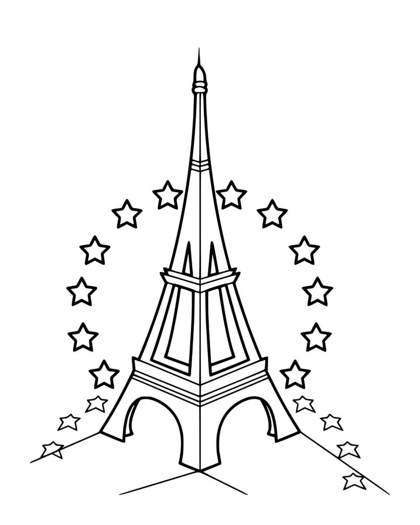   Tour Eiffel étoilée, beauté nocturne 