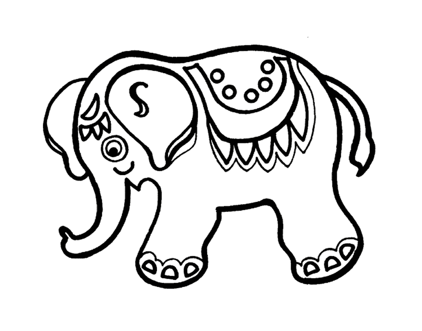   Coloriage d'éléphant 