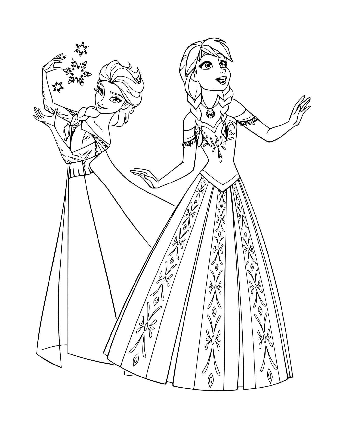   Anna et Elsa de La Reine des neiges 