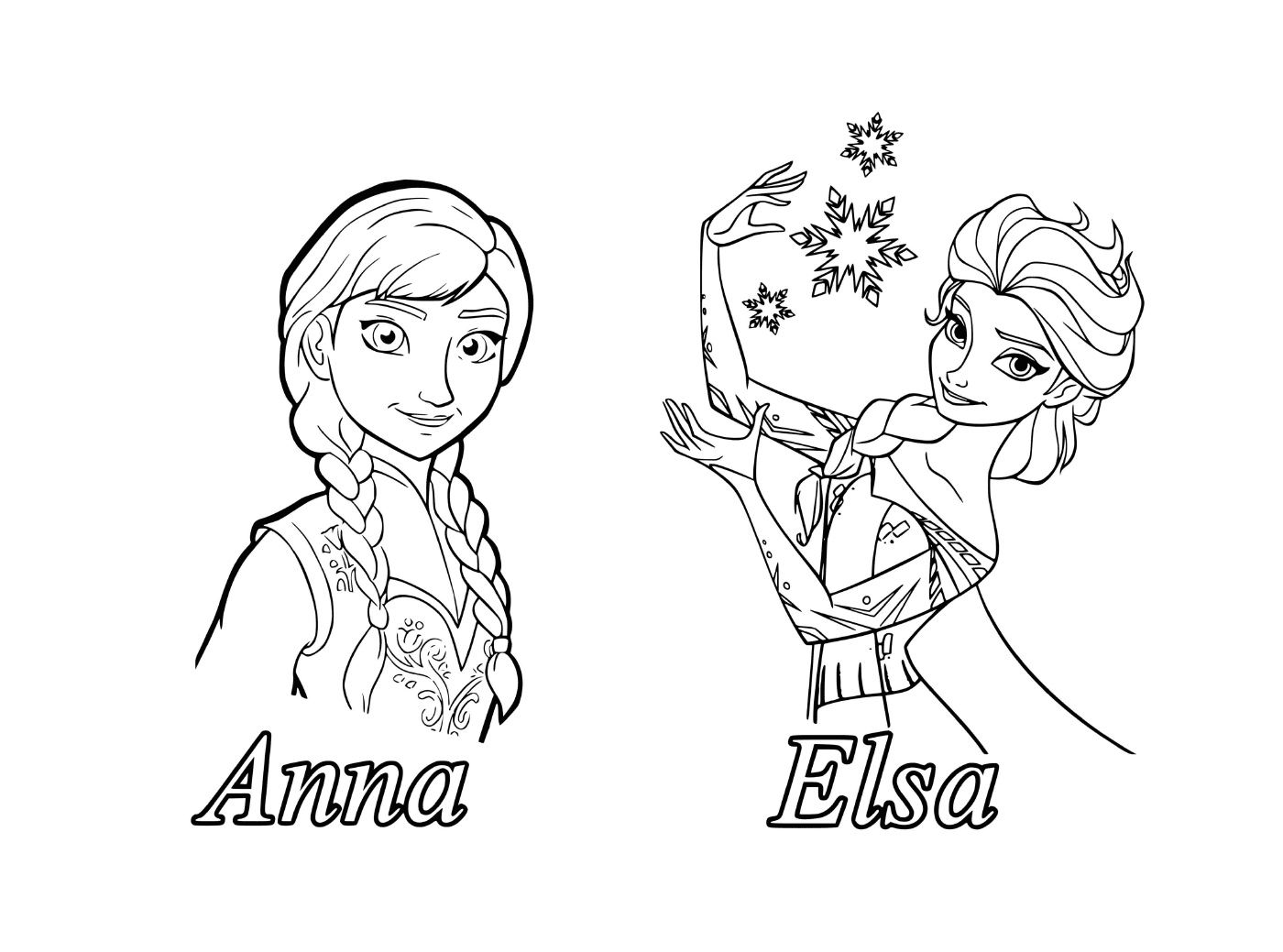   Anna et Elsa de La Reine des neiges 