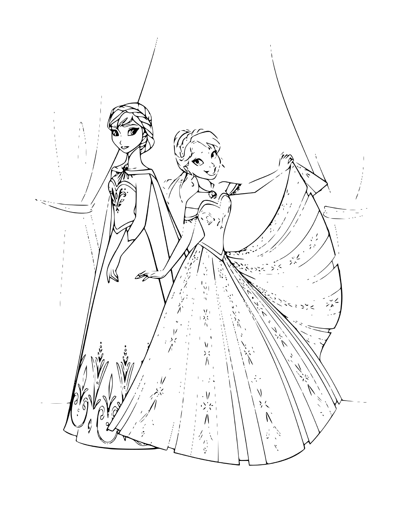   Anna et Elsa, princesses de La Reine des neiges 