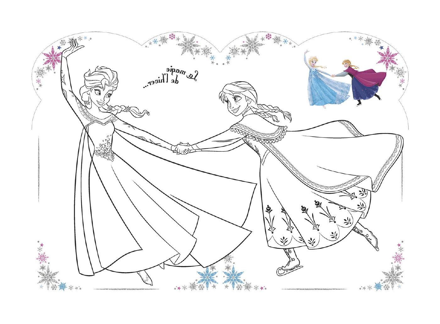   La magie de l'hiver avec Elsa et Anna 