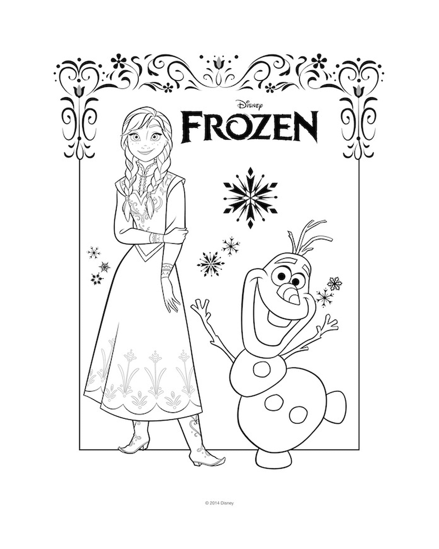   Anna et Olaf de La Reine des neiges 