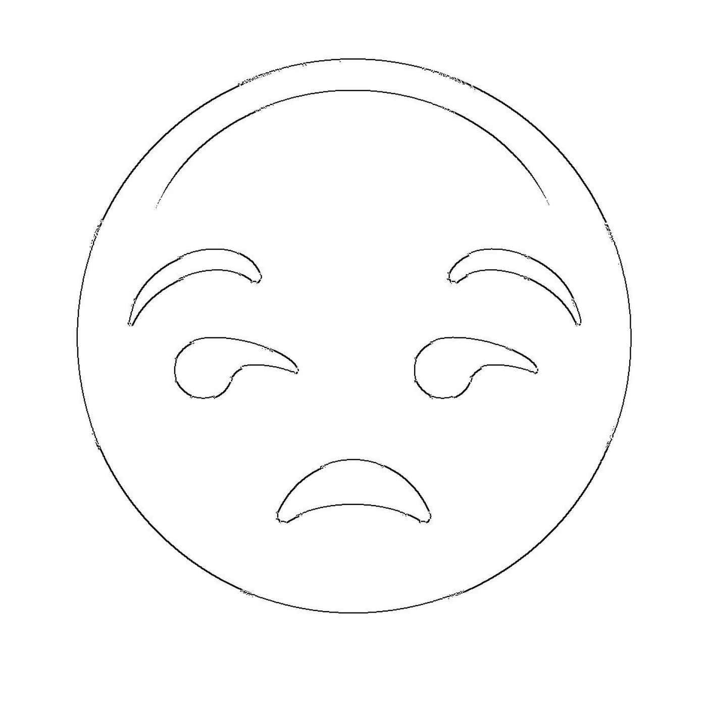   Un visage triste dessiné 