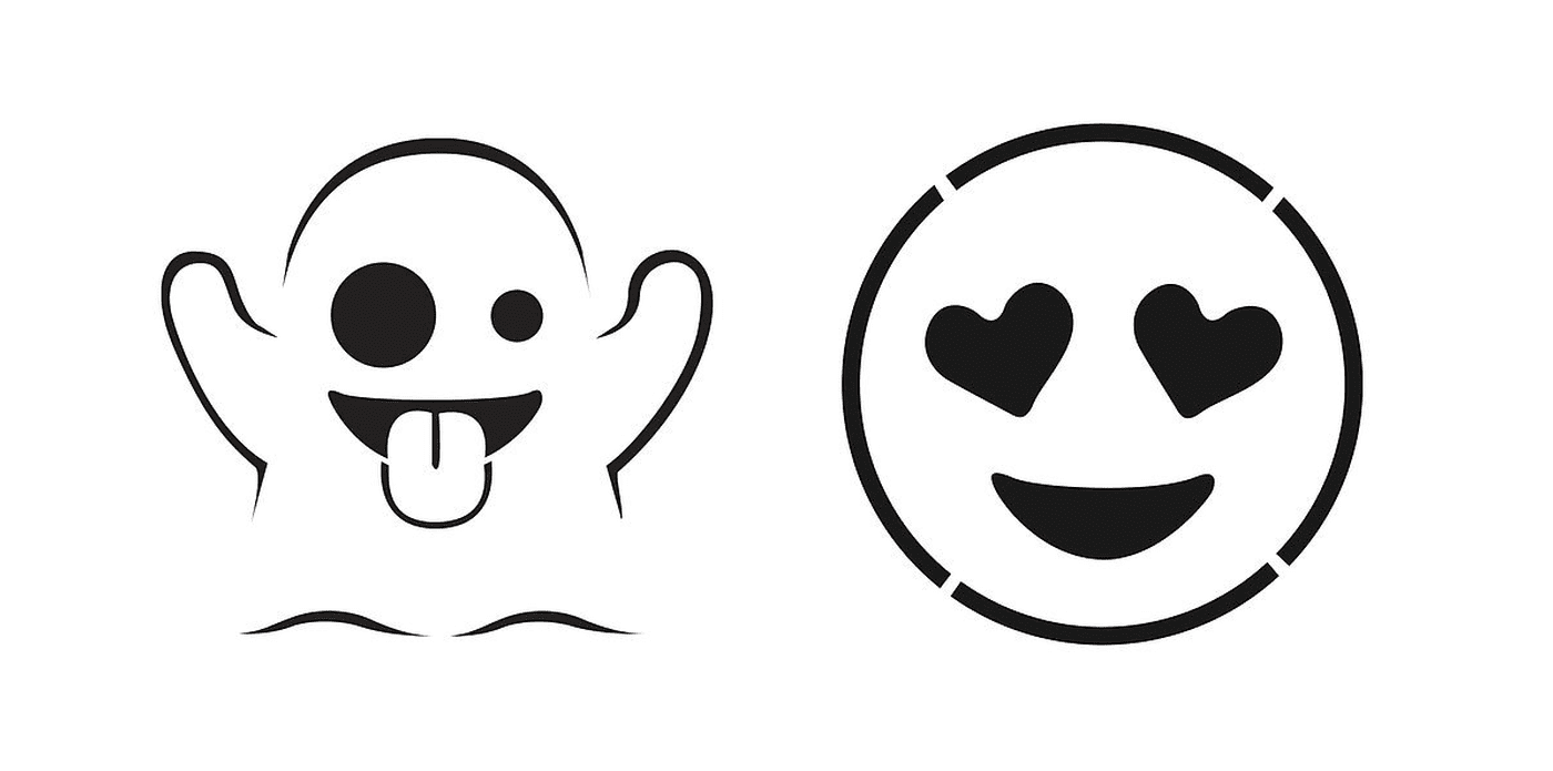  Deux images en noir et blanc d'un visage souriant