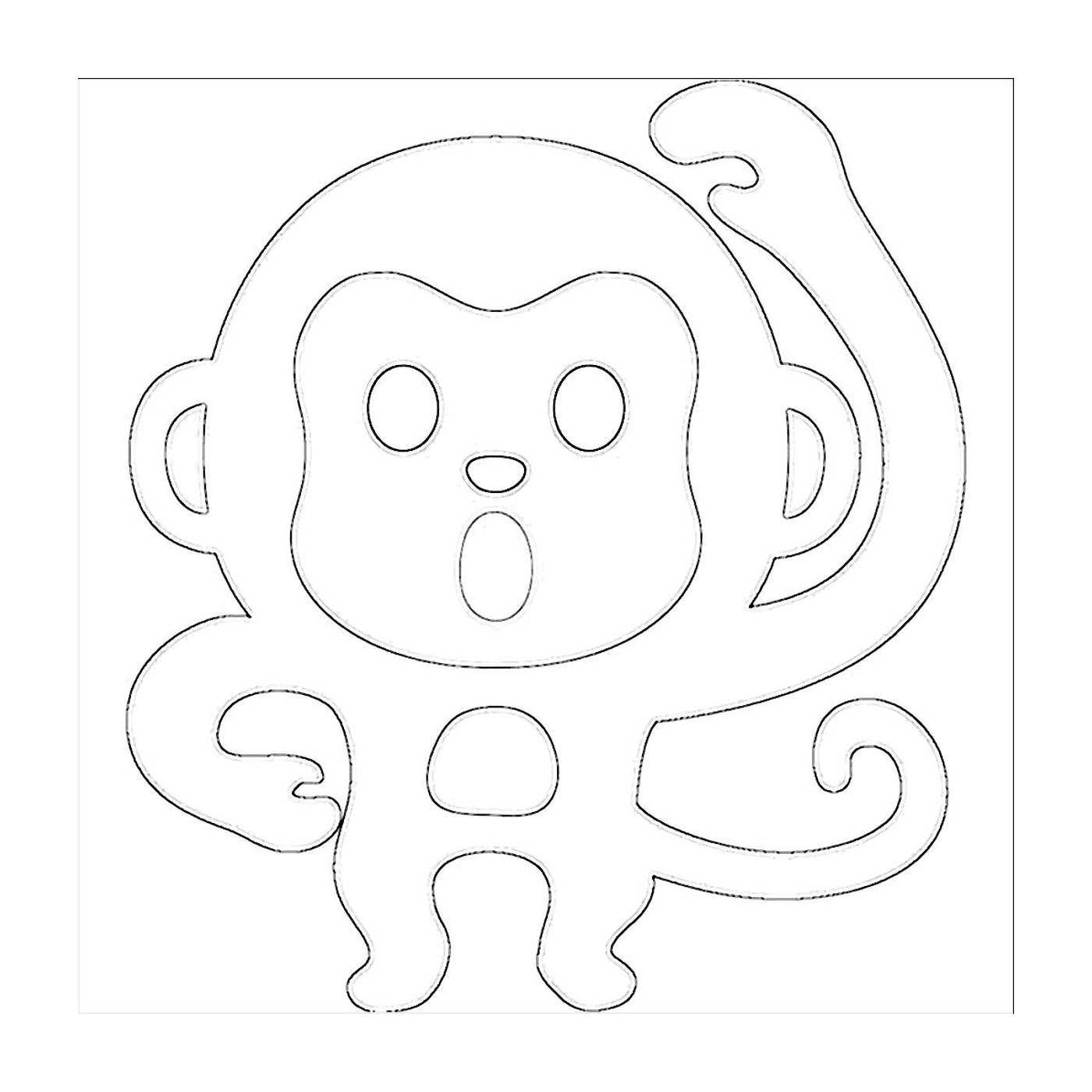   Un singe dessiné 