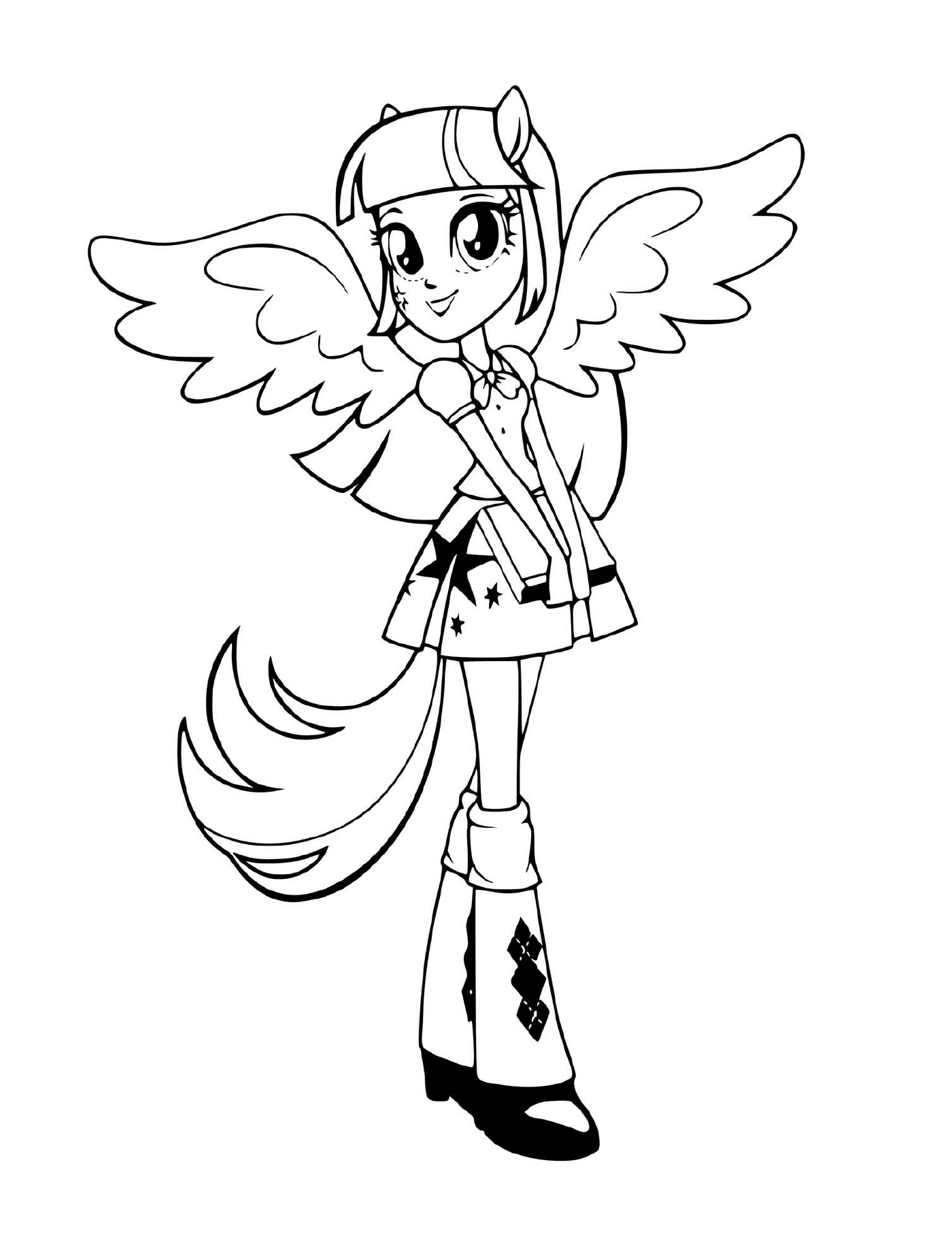   Une fille avec des ailes de Rarity Twilight Sparkle 
