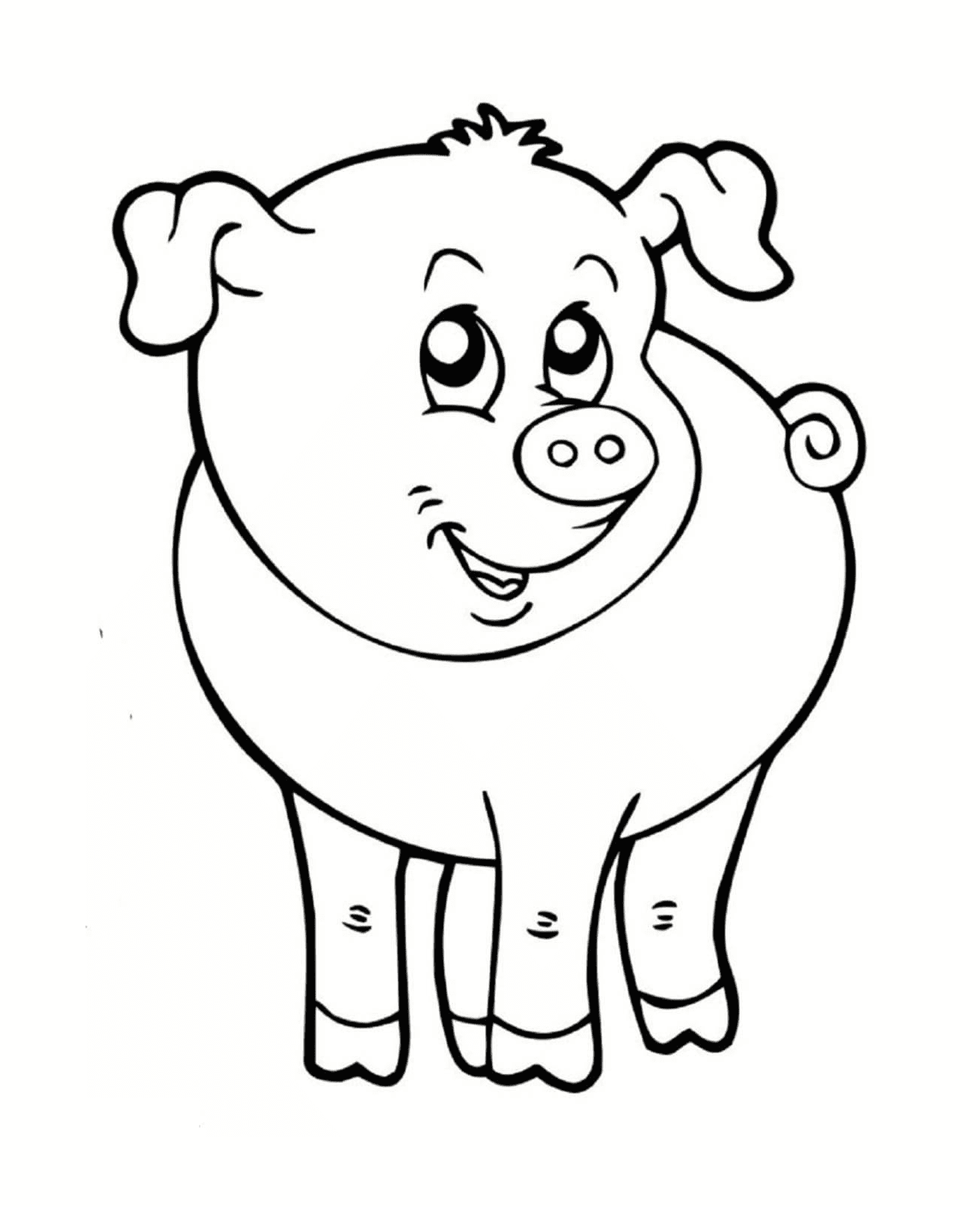   un cochon souriant 