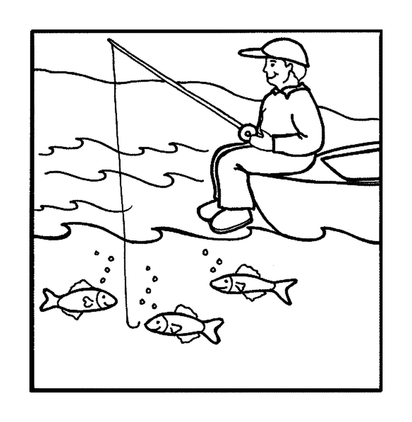   Homme qui pêche 