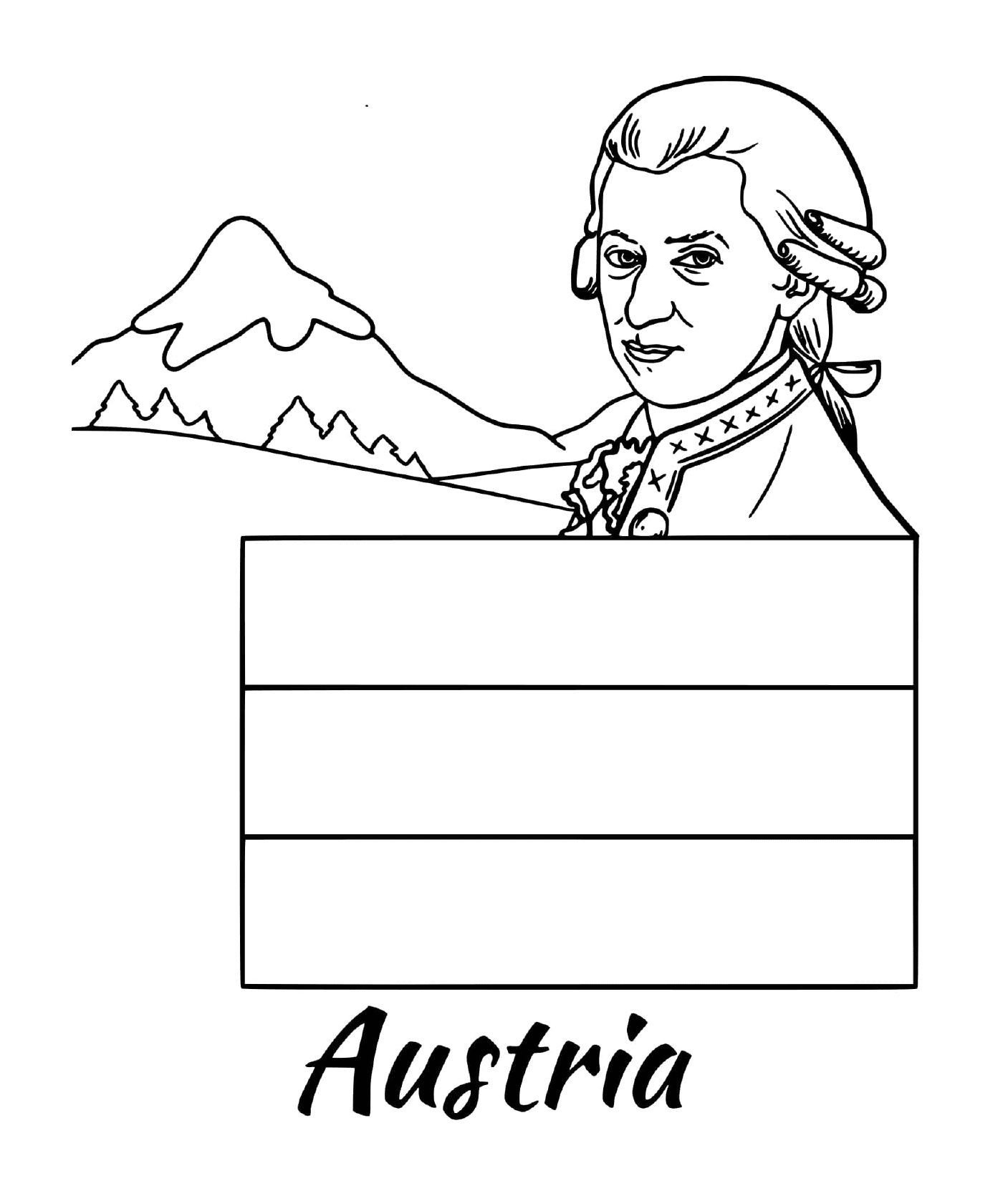   Drapeau d'Autriche, Mozart 