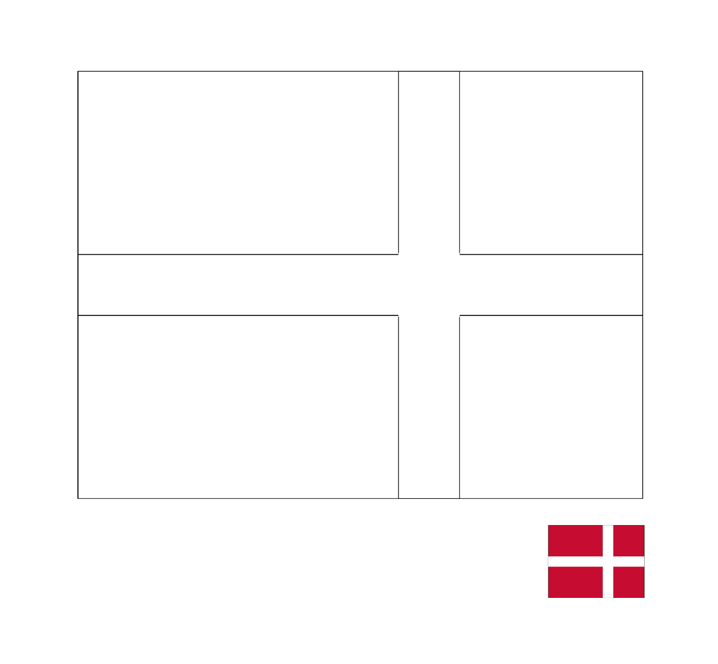   Un drapeau du Danemark 