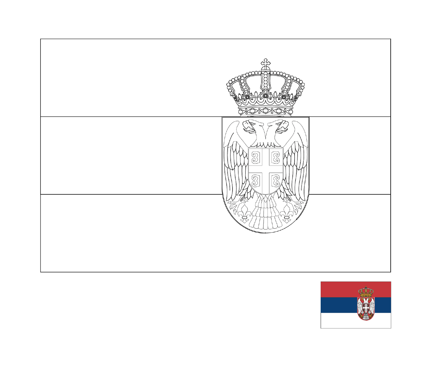   Un drapeau de la Serbie 