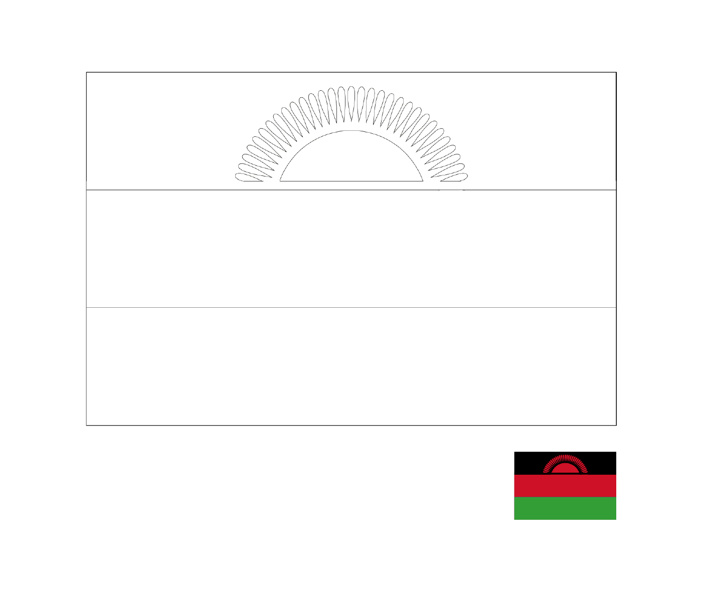   Un drapeau de du Malawi 