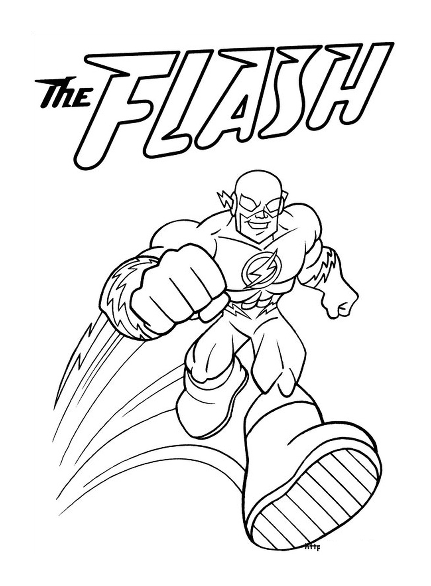   Super-héros Flash en action 