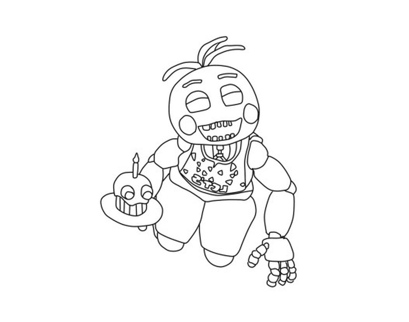   Un personnage avec un cupcake 
