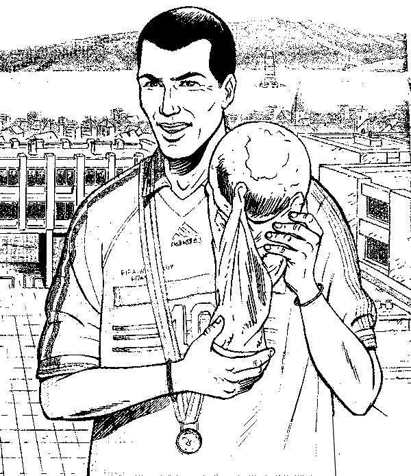   Zidane avec la Coupe du Monde 