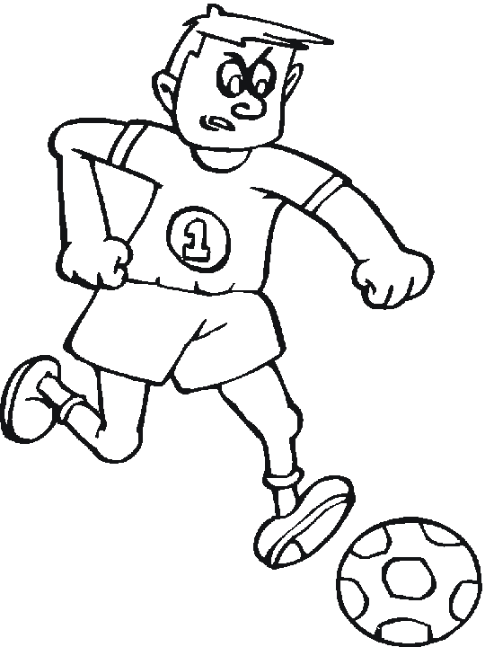   Joueur de foot avec un ballon 