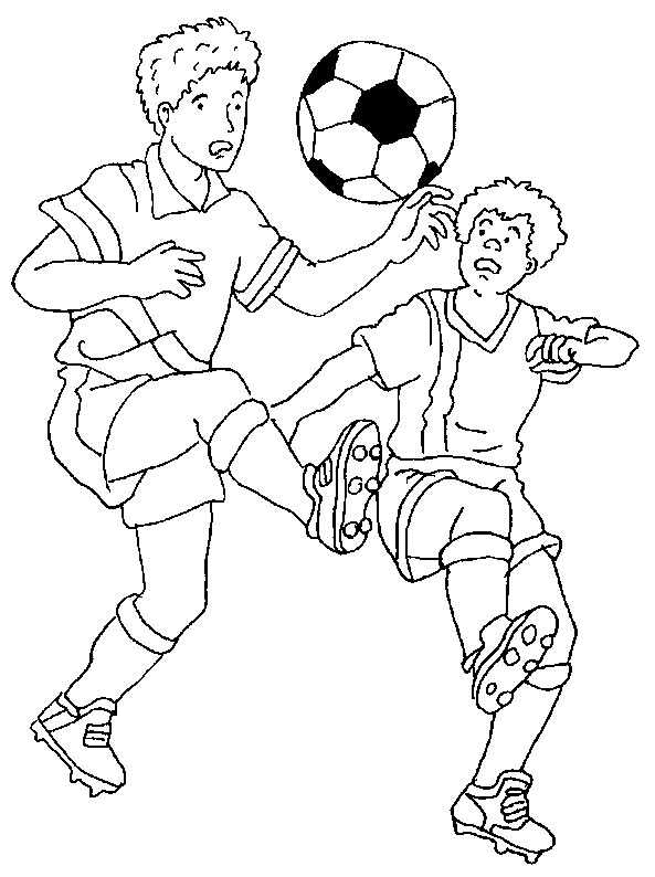  Deux joueurs et un ballon de foot 