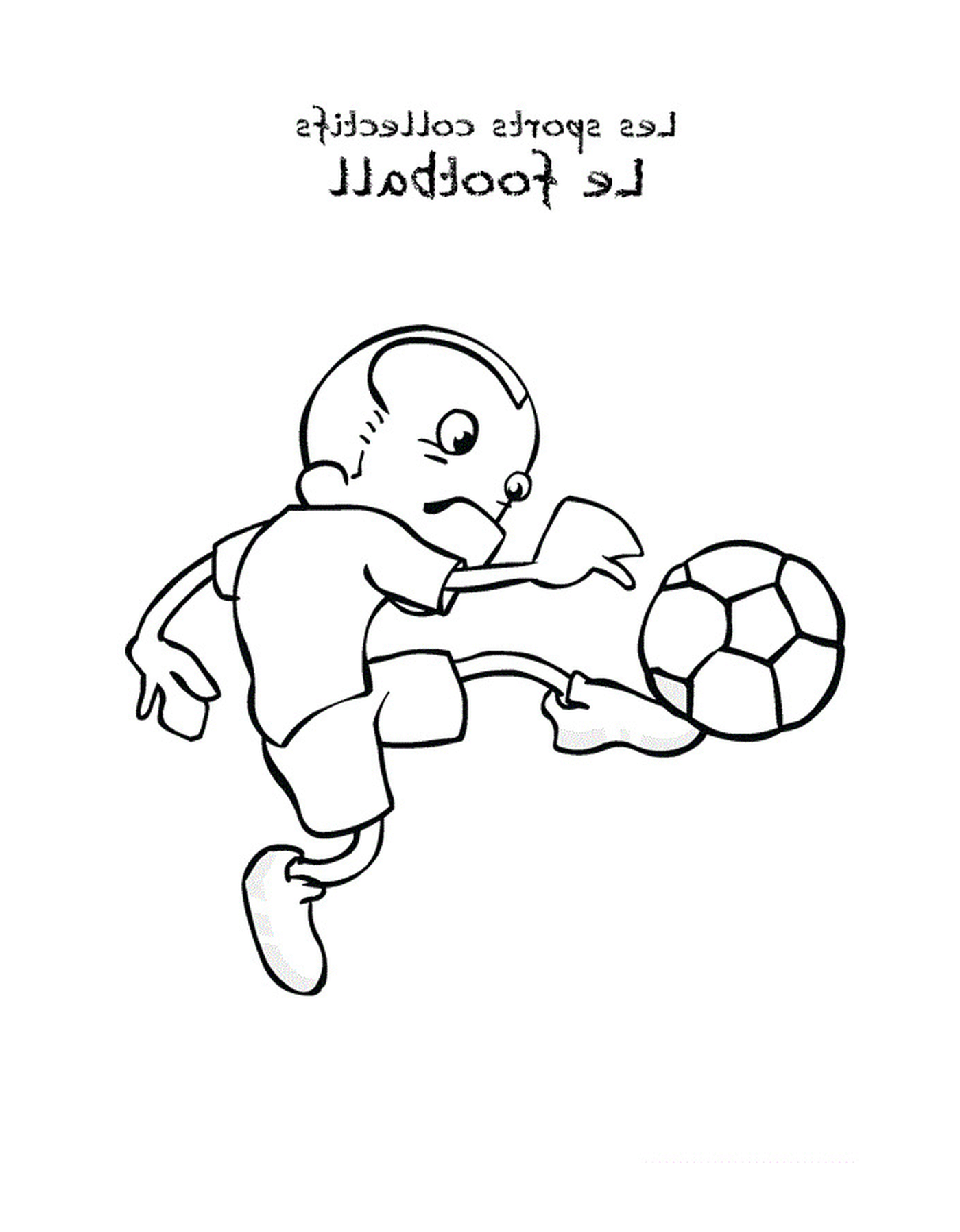   Un enfant qui joue au foot 