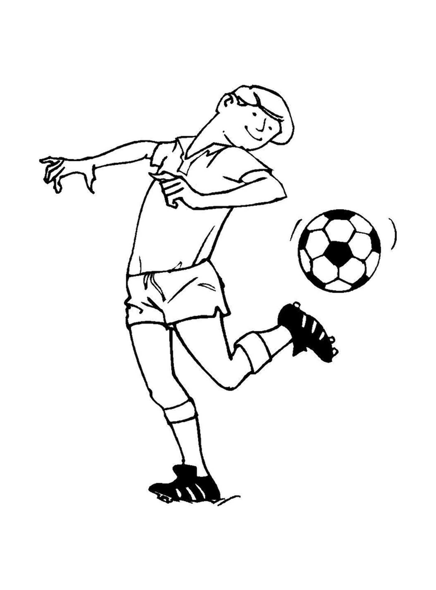   Un footballeur en action 