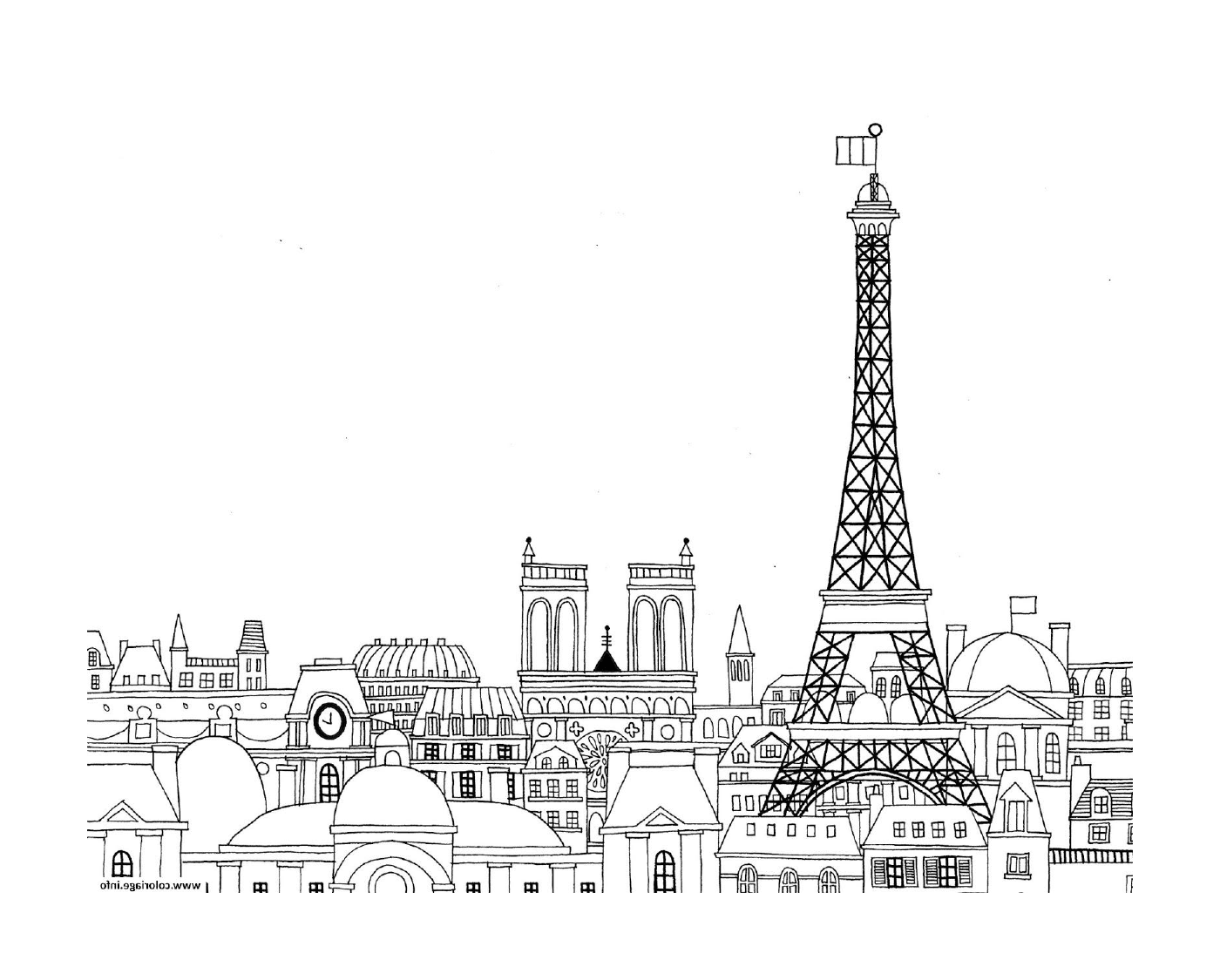  Vue de la ville de Paris 