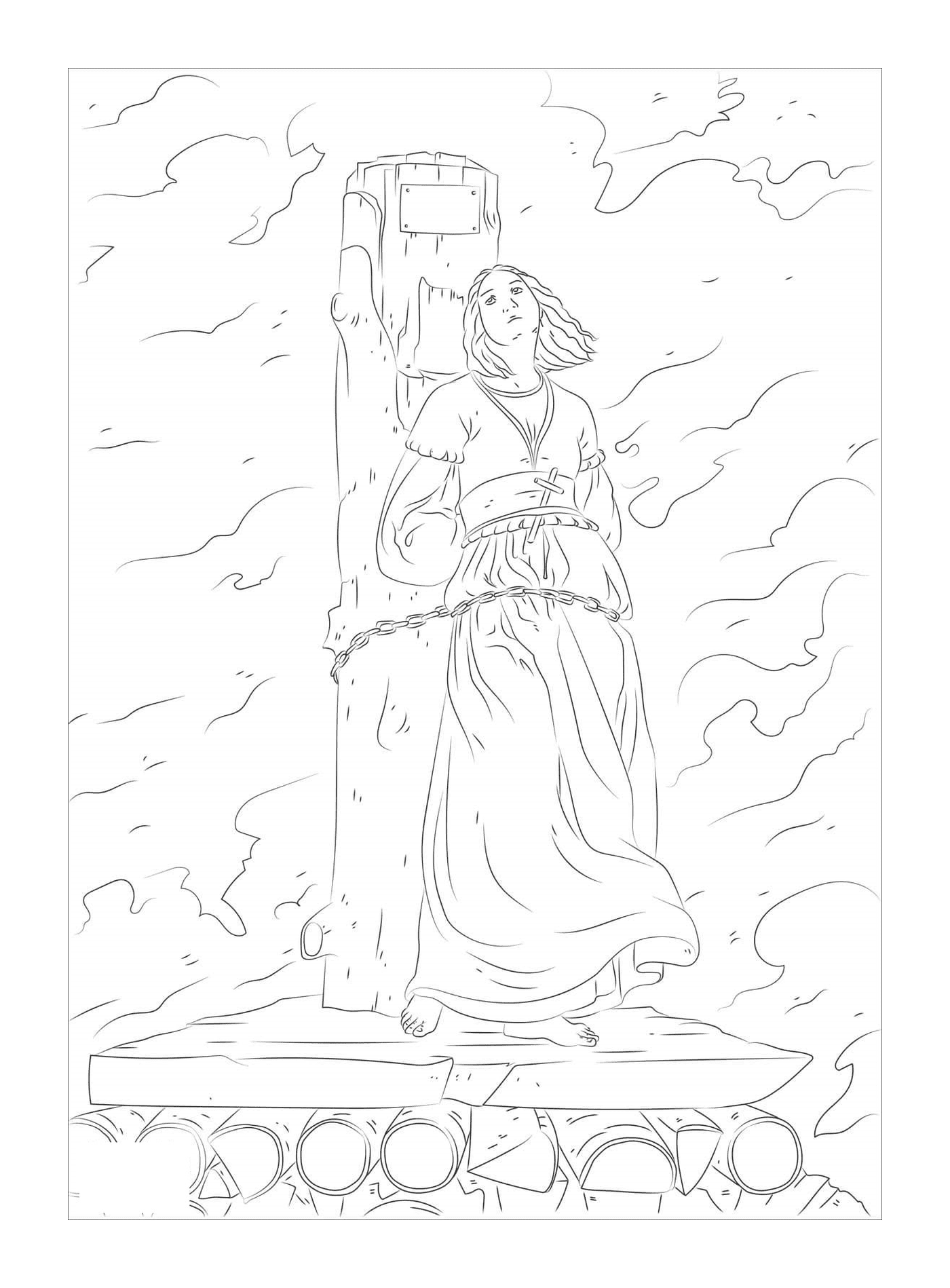   Jeanne d'Arc brûlée sur le bûcher 
