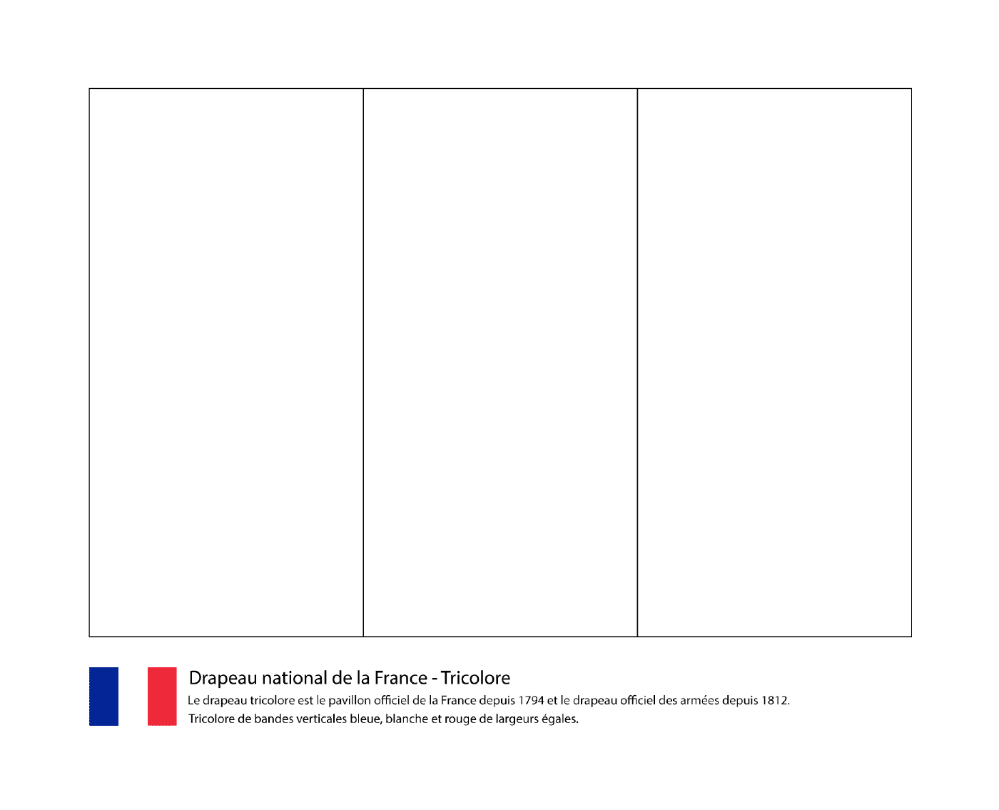   Drapeau tricolore de la France 