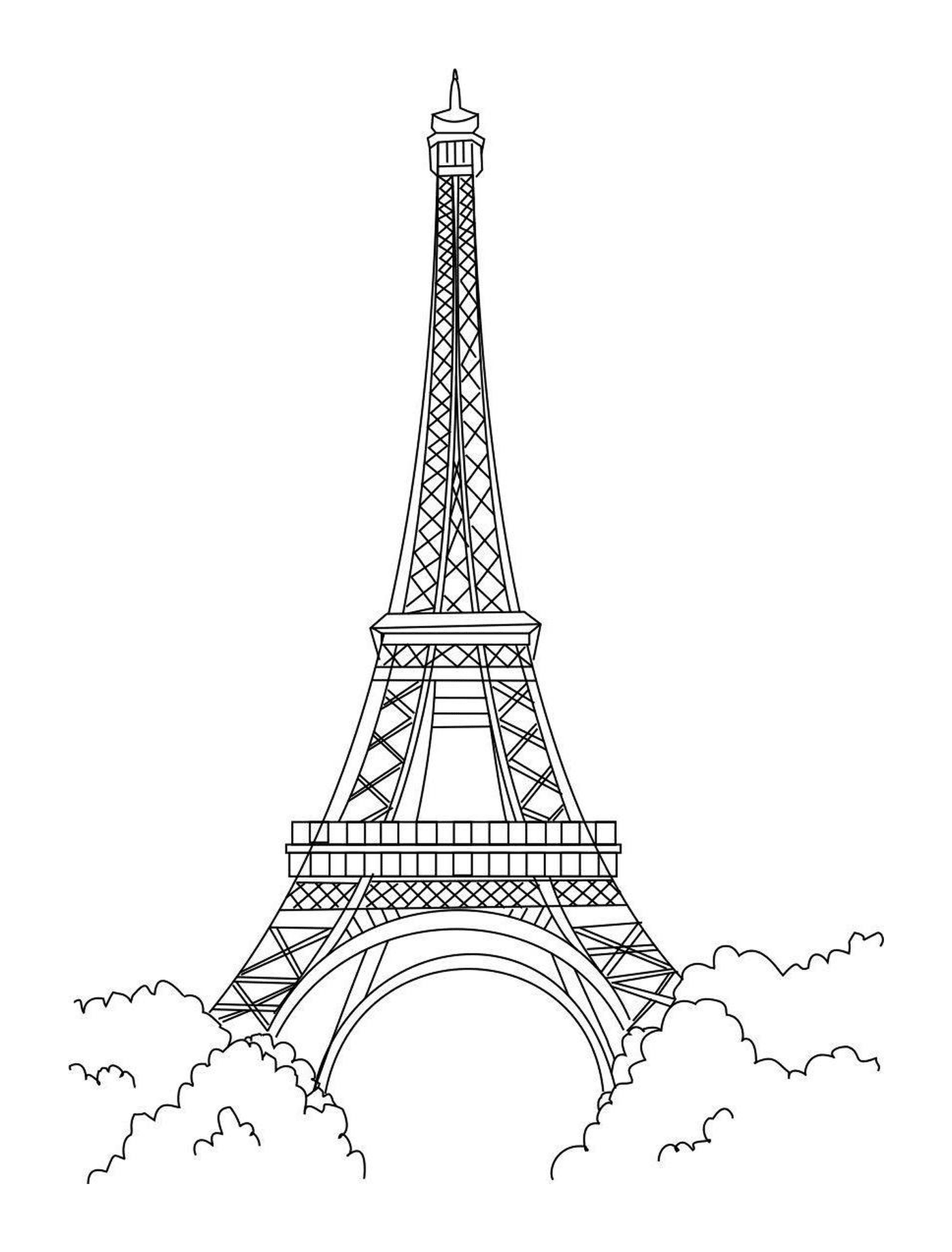   Tour Eiffel, monument parisien 