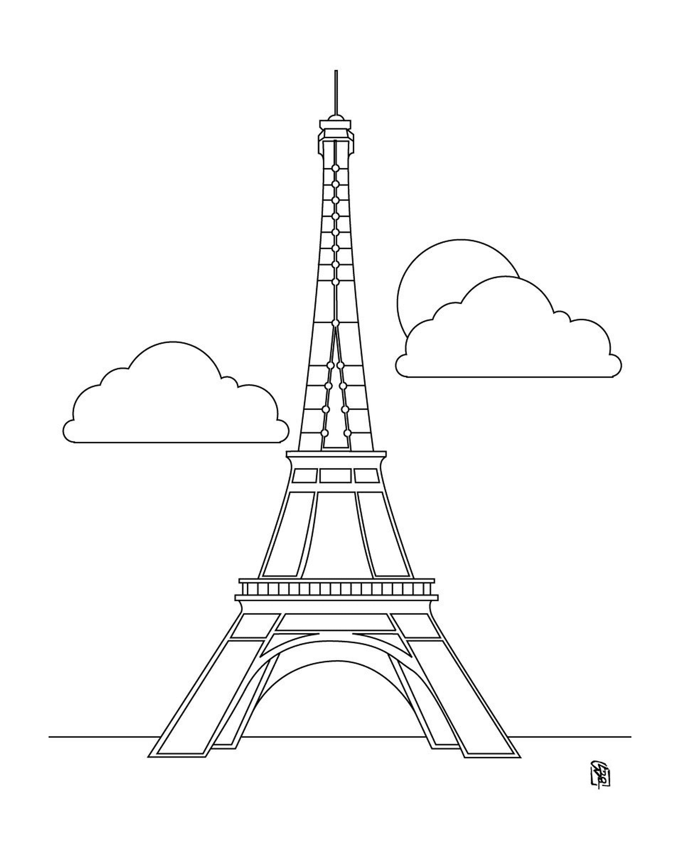   Tour Eiffel, monument français 