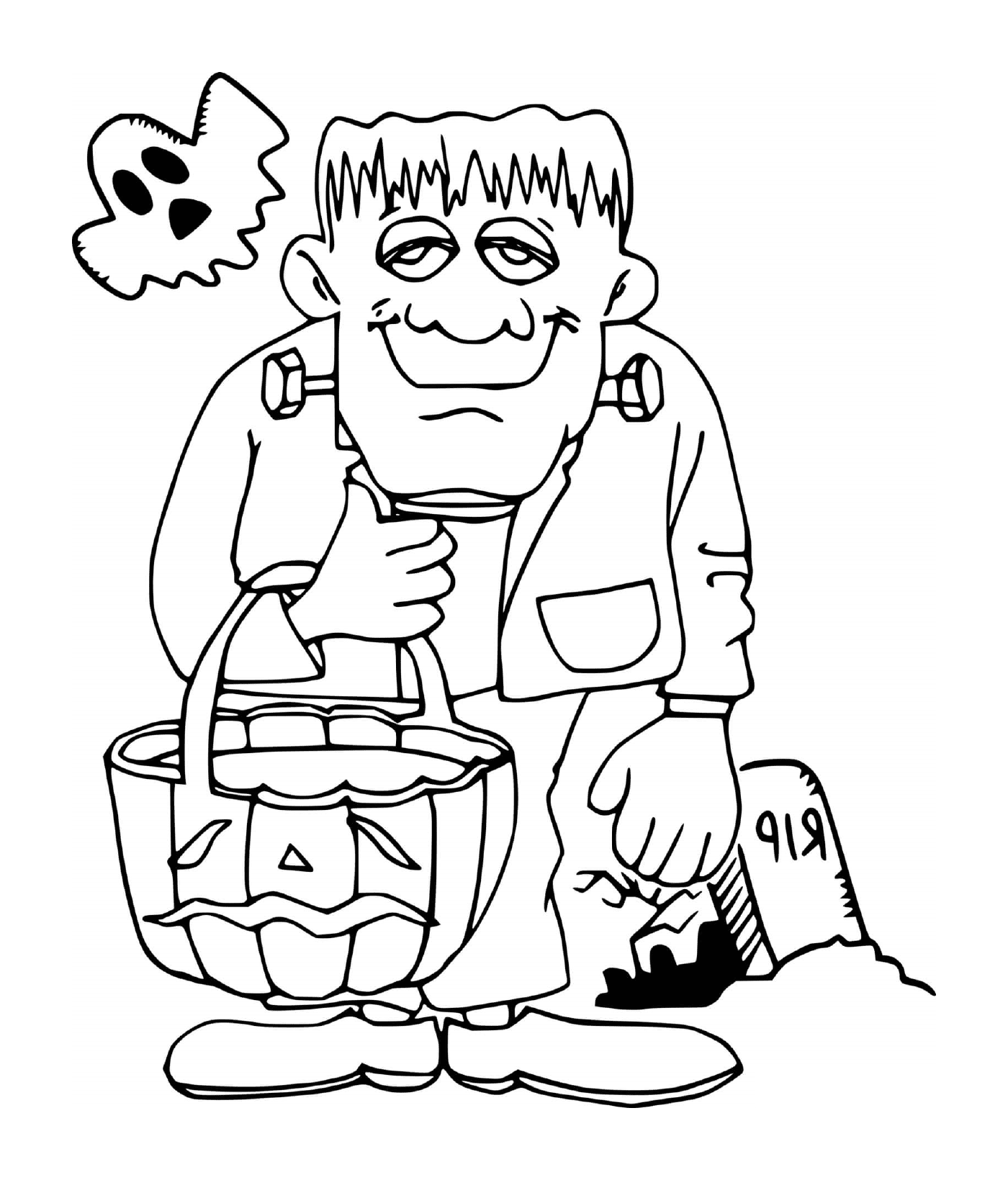   Frankenstein avec un fantôme 