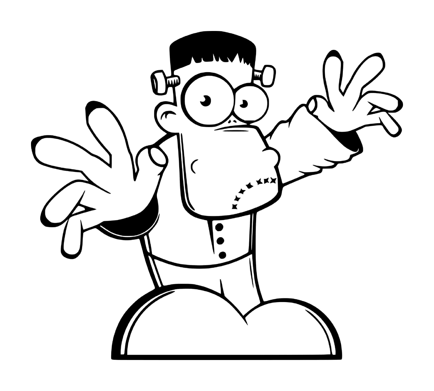   Drôle de Frankenstein en dessin animé 